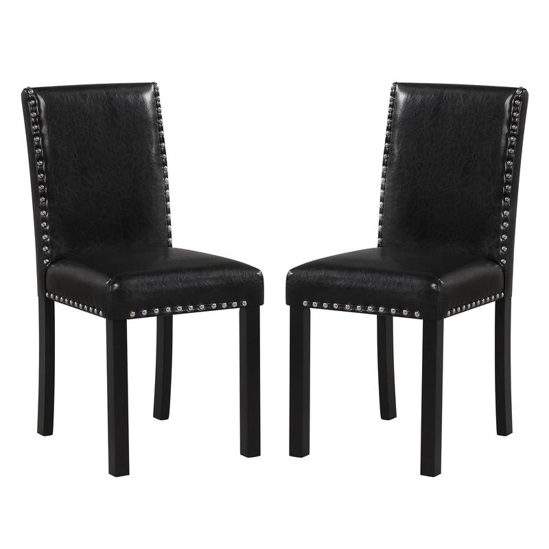 Set of 2 Dining Chairs with Solid Rubber and Wood Legs - Options
