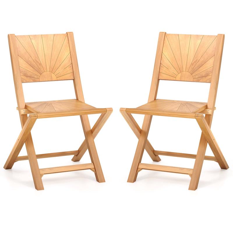 2 Folding Patio Chairs, Inclined Backrest - Options