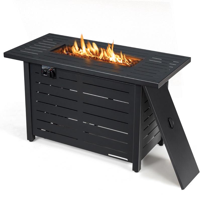 42 Inch 60,000 BTU Propane Fire Pit Table, Waterproof Cover - Options